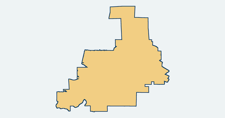 Map showing the San Marcos Unified School District boundary