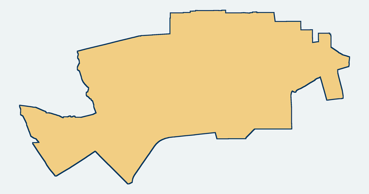 Map showing the San Marino Unified School District boundary