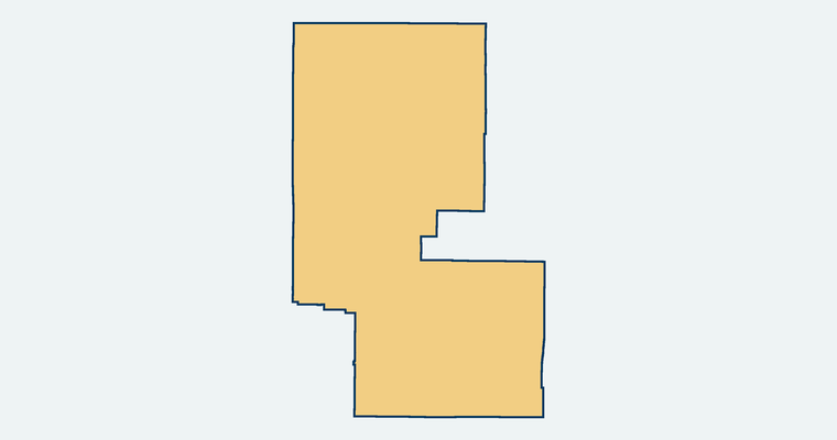Map showing the Silver Valley Unified School District boundary