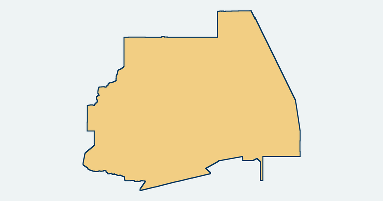 Map showing the Simi Valley Unified School District boundary