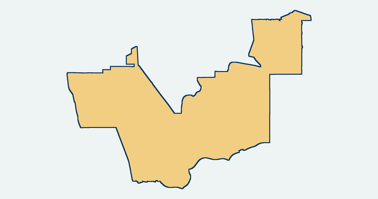 Map showing the Solana Beach Elementary School District boundary
