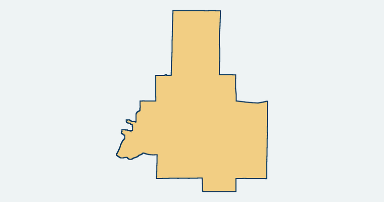 Map showing the Sulphur Springs Union School District boundary