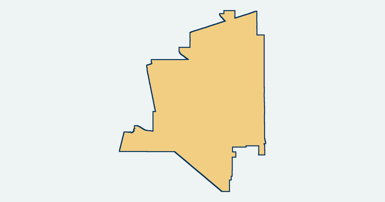 Map showing the Torrance Unified School District boundary