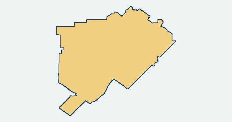 Map showing the Tustin Unified School District boundary