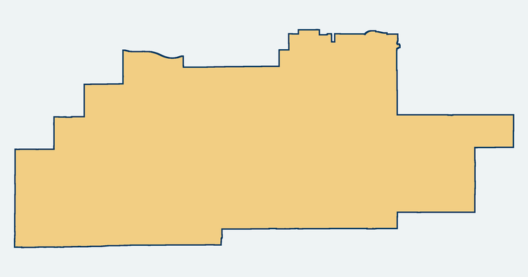 Map showing the Val Verde Unified School District boundary