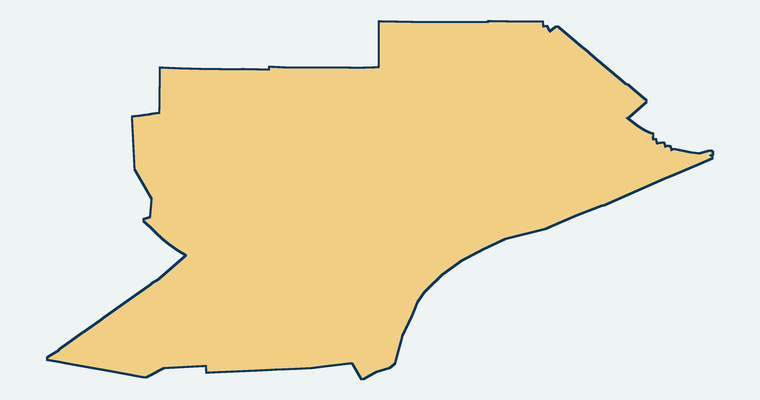 Map showing the Valle Lindo Elementary School District boundary