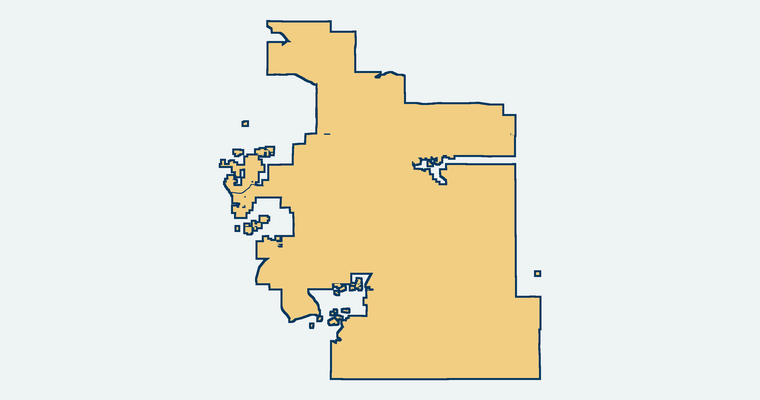 Map of the Valley-Wide Recreation and Park District service area
