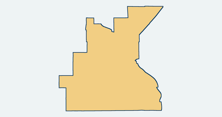 Map showing the Victor Elementary School District boundary