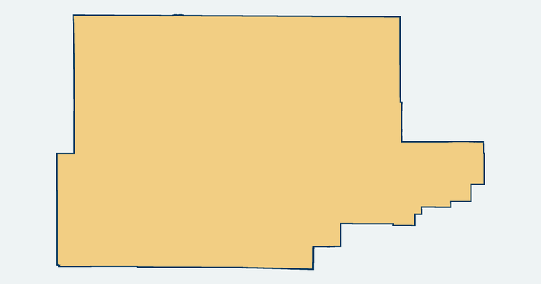 Map showing the Westmorland Union Elementary School District boundary