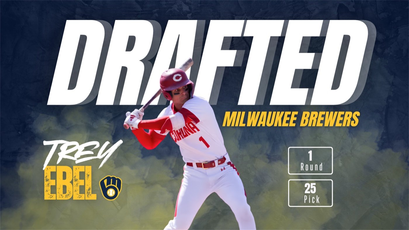CNUSD graphic recognizing graduate Trey Ebel's first-round selection in the 2026 MLB Draft.