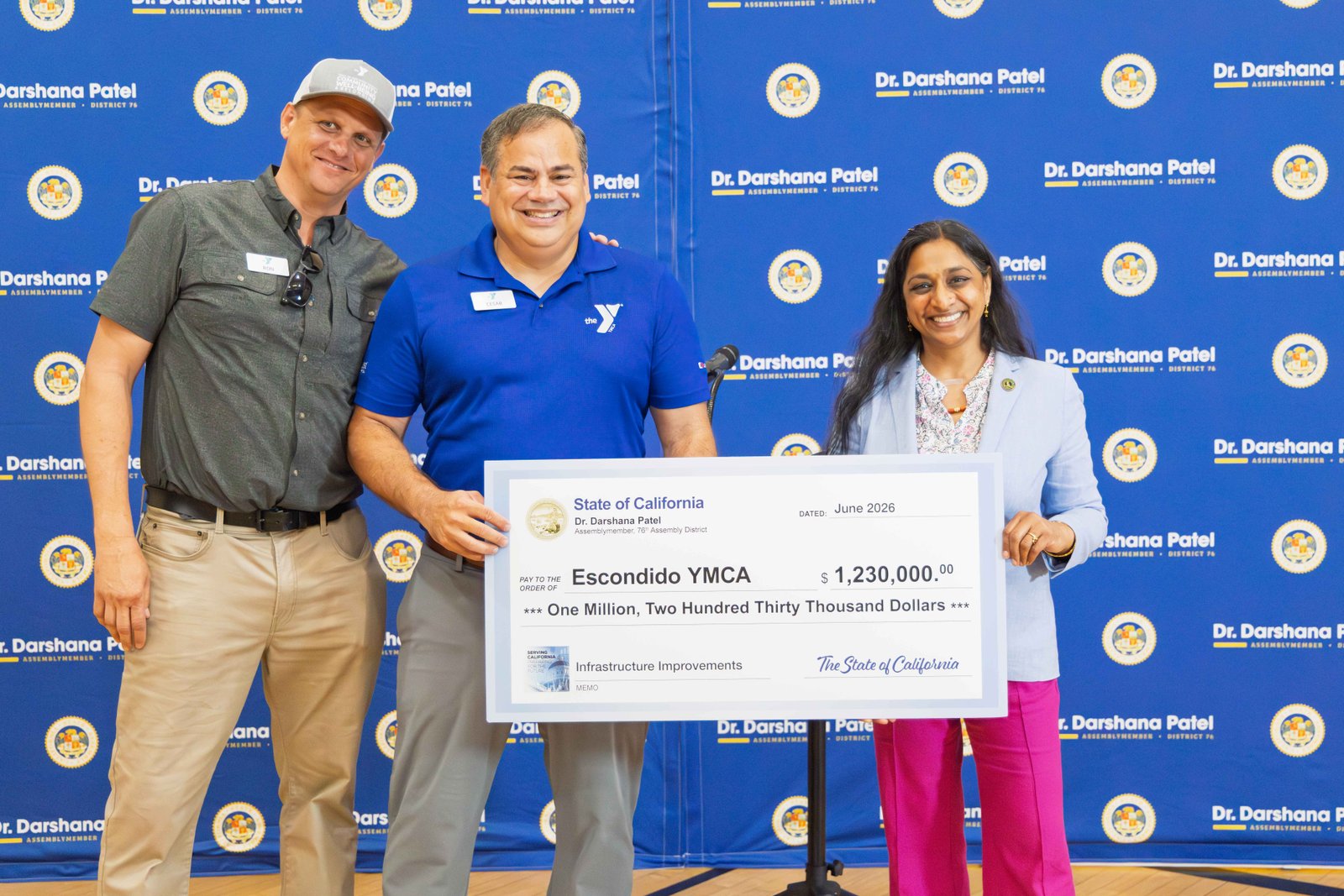 Image published with Assemblymember Patel Delivers $1,230,000 to Escondido YMCA at First-Ever AD 76 Family Palooza