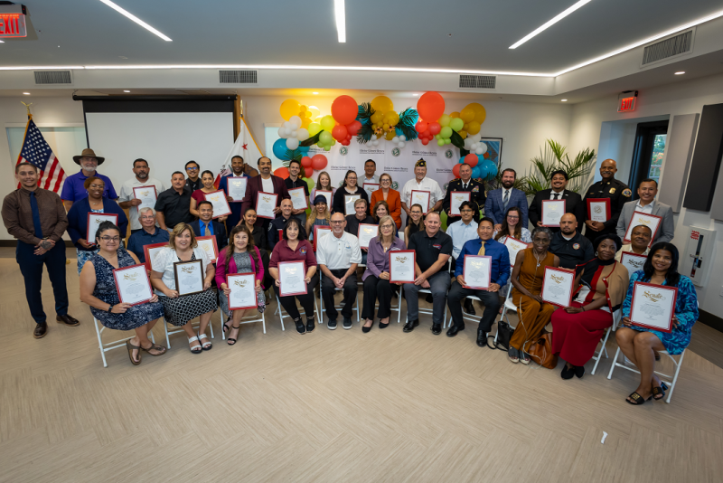 the 2026 Summer Celebration of Service honorees are pictures with Senator Reyes